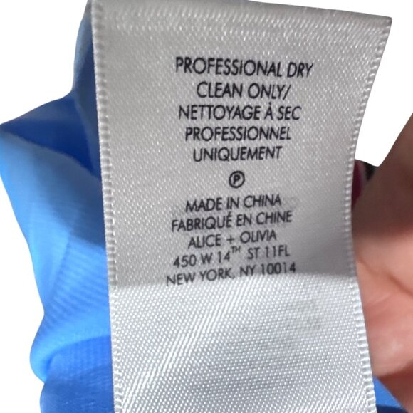 Alice + Olivia Farrah Collared Floral Handkerchief Hem Dress Size 8 MSRP $440 - Picture 9 of 10